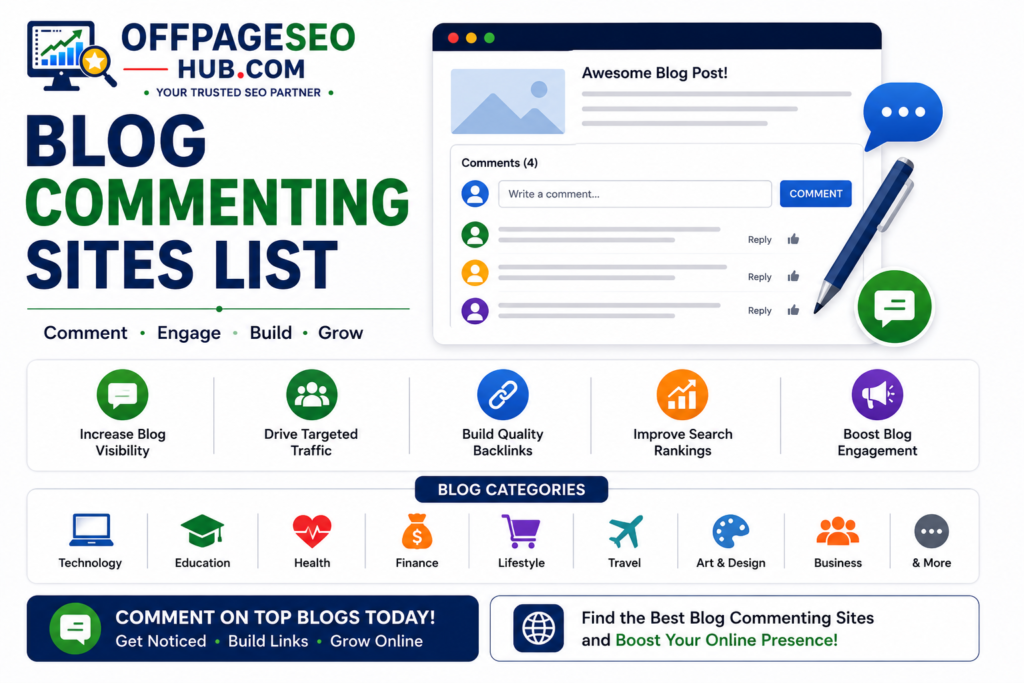 Blog Commenting Sites List