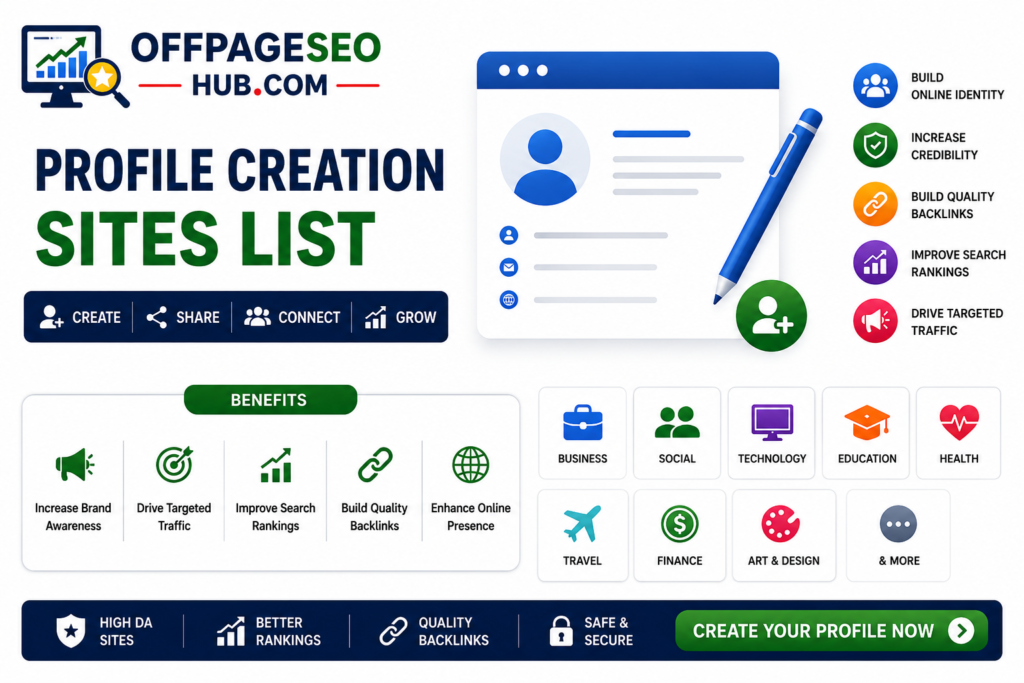 Profile Creation Sites List