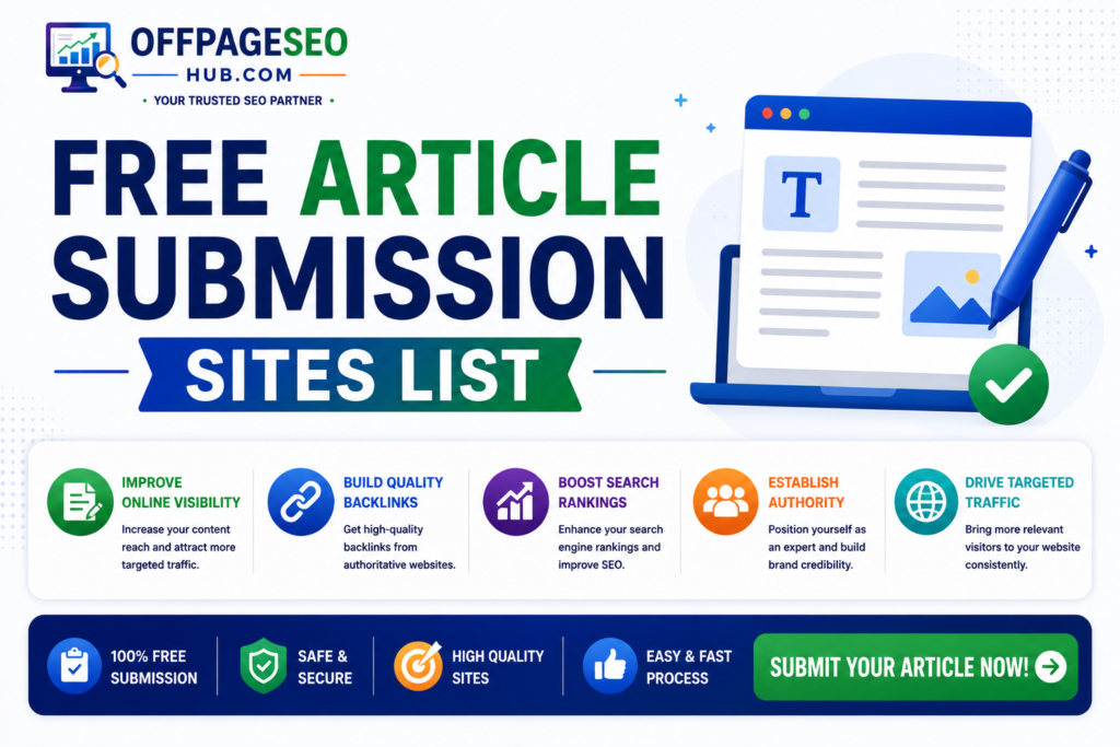 Free Article Submission Sites List